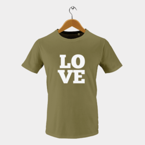 love t-shirt khaki