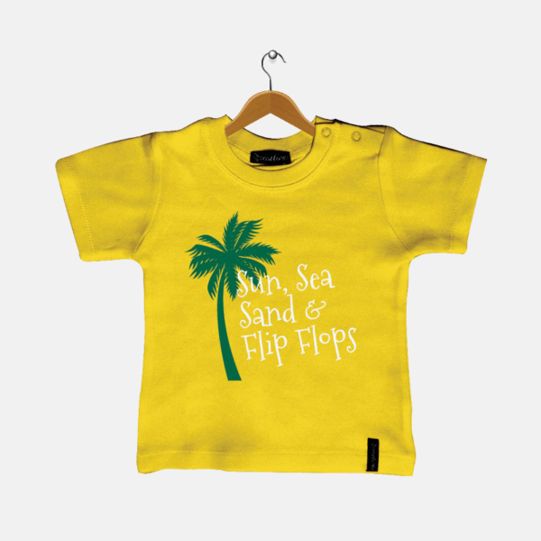 Sunny Palmtree t-shirt geel