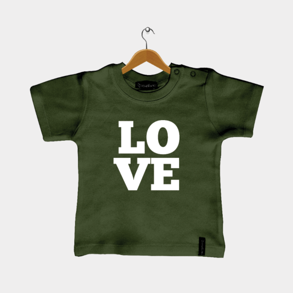 love t-shirt camouflage groen